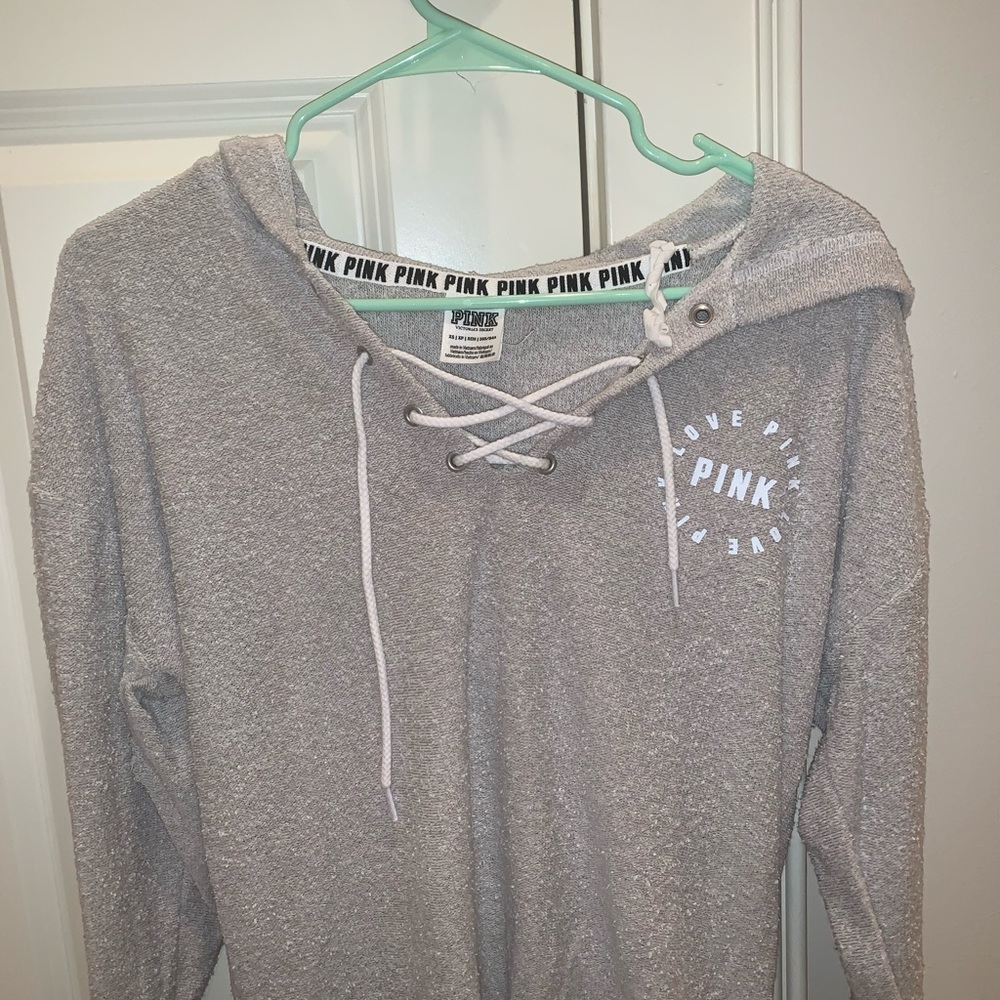 Victoria Secret PINK soft grey pullover!